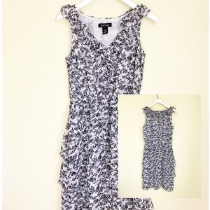 WHBM Sleeveless V-neck 3 Tiered Dress Sz 00 NWOT